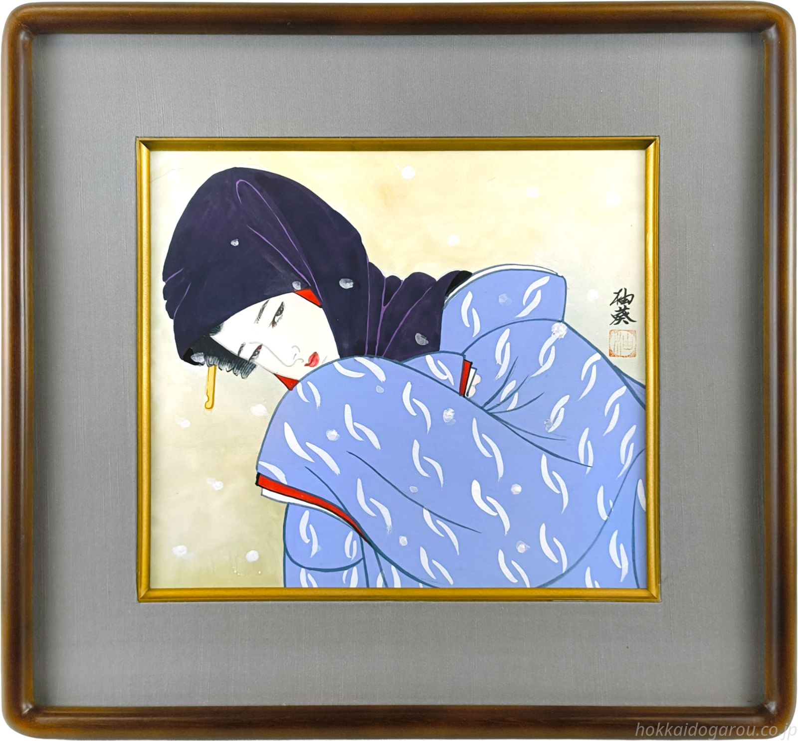 宮下柚葵 「吹雪」 日本画 絵画 - メルカリ