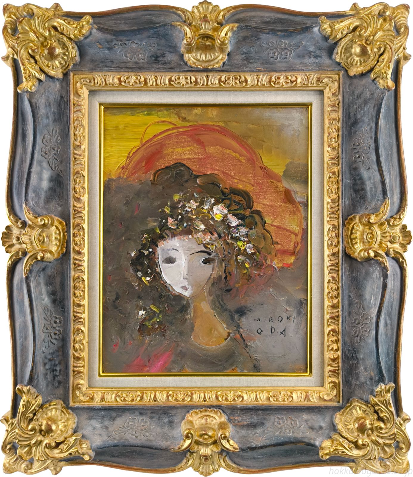 織田廣喜 「少女」 油絵・油彩画 絵画 - メルカリ