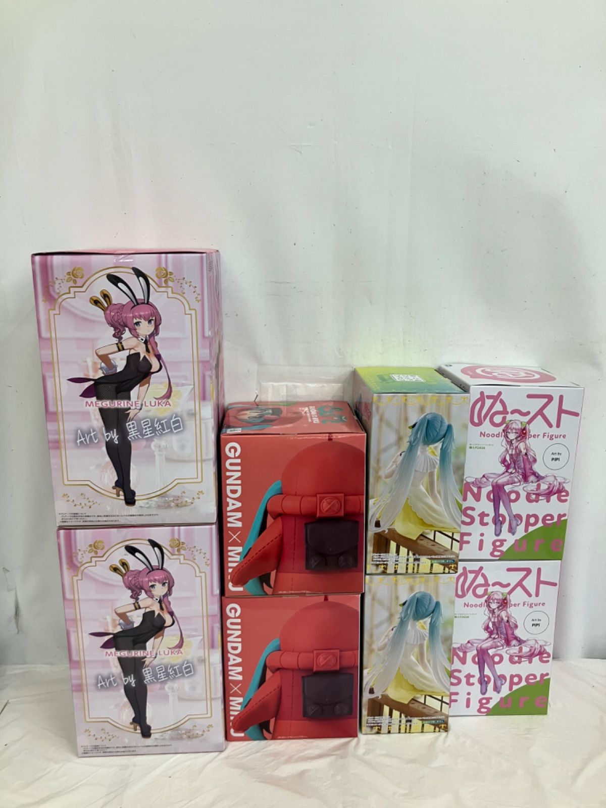 未開封フィギュア27個 美少女系 俺レベ 桜ミク ドラゴンボール 遊戯王 桜ミク AMP+ フィギュア～桜ドレスver.～ オンラインクレーンゲーム