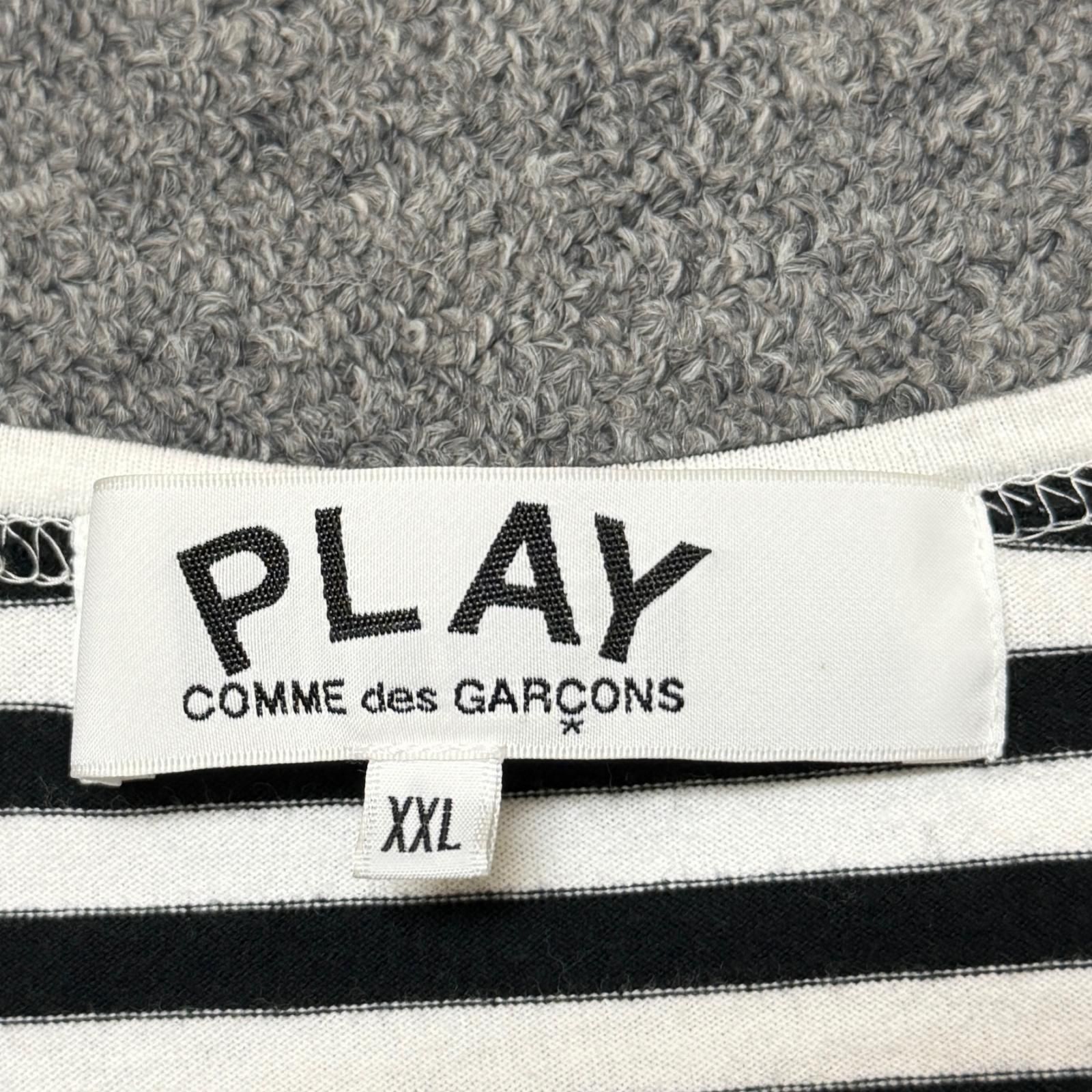 参考上代11330円 PLAY COMME des GARCONS Border Long Sleeve T-Shirt 