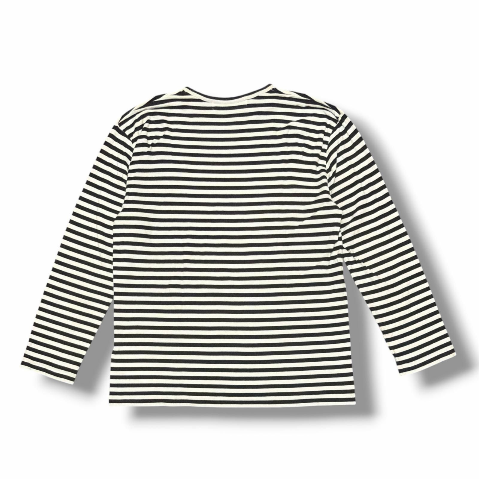 参考上代11330円 PLAY COMME des GARCONS Border Long Sleeve T-Shirt