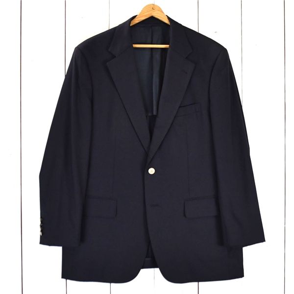 バーバリー BURBERRY LONDON モヘア混 2つボタン シングル ジャケット BB6 / L ダークネイビー 袖口4つ釦 A1D51-100-29 / 6TE006 【送料無料】【中古】【メンズビジネス】202605
