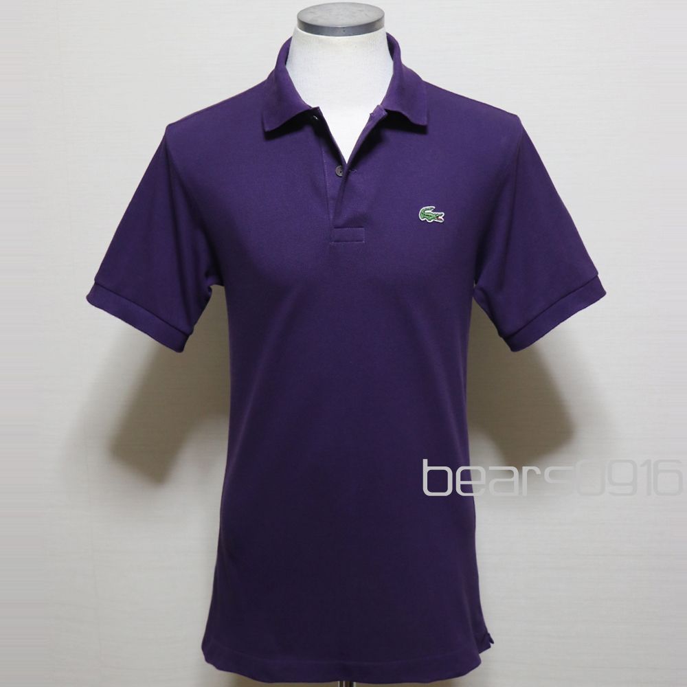 【70sフランス製】LACOSTE ラコステ ポロシャツ パープル 紫 サイズ3 M ゴールデンサイズ CHEMISE LACOSTE シュミーズ ラコステ フレラコ ヴィンテージ FRANCE 美品 米国購入