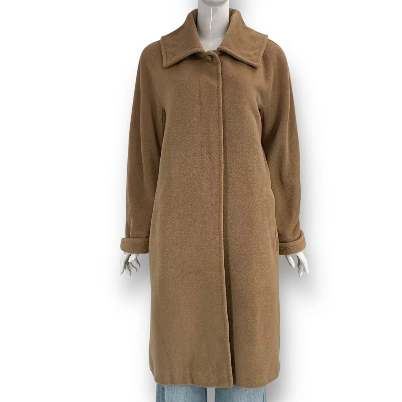 美品✨️マックスマーラ スタンドカラーロングコート ベージュ 42 極美品 Max Mara マックスマーラ ロング丈 コート ベージュ サイズ40