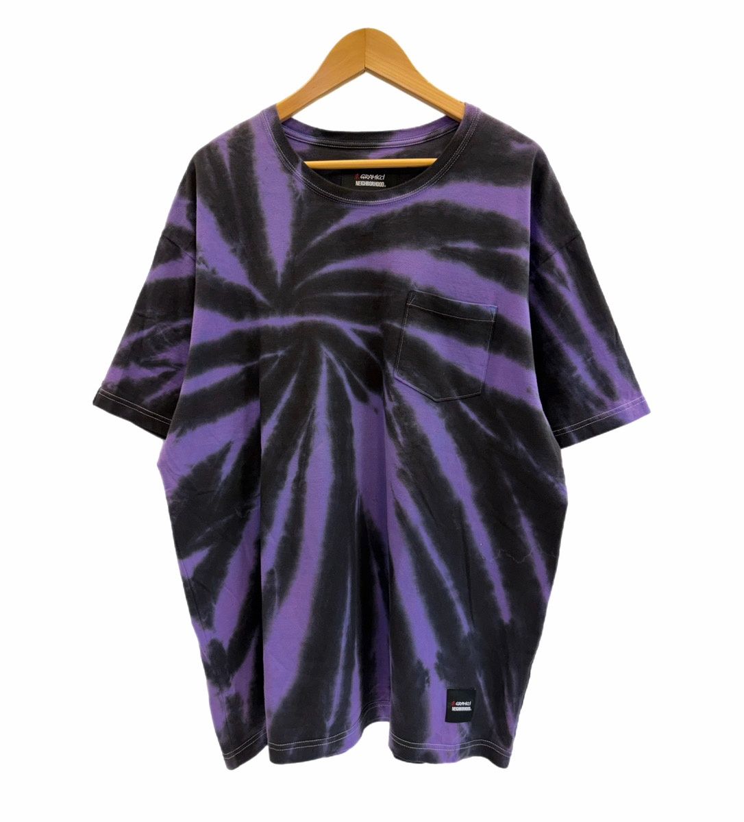 ネイバーフッド NEIGHBORHOOD ×GRAMICCI NHGM DYE C-CREW SS タイダイ柄 Tシャツ 201PCGMN-CSM01S XL Tシャツ パープル LLサイズ 101MT-6332