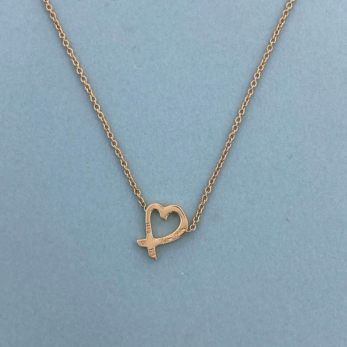 TIFFANY&Co. ティファニー ラビングハート ペンダント 750YG ネックレス レディース K18イエローゴールド ゴールド 中古