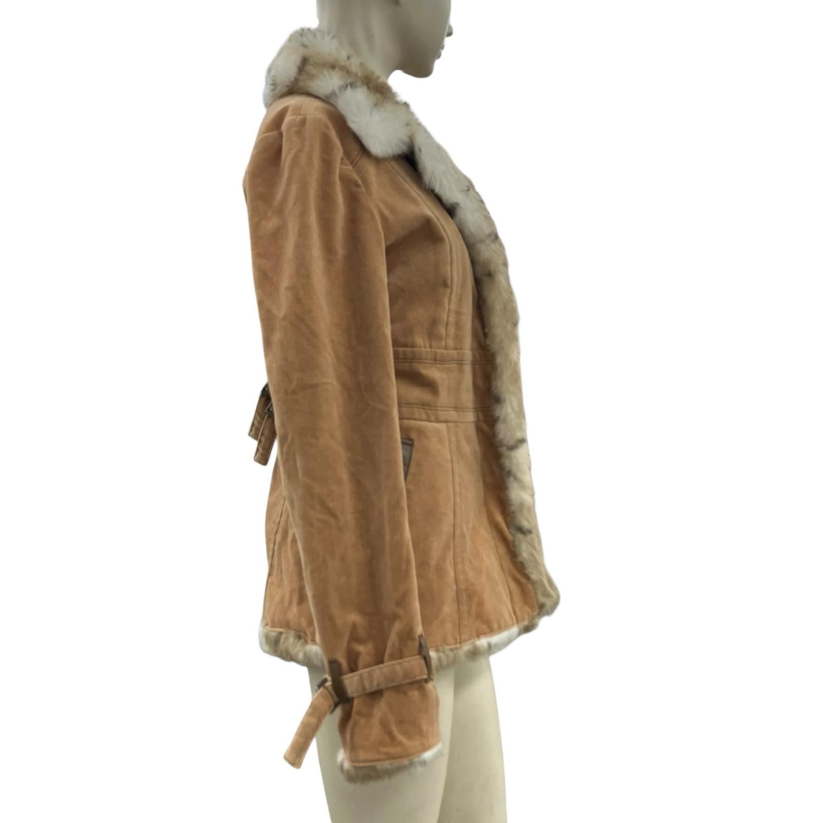 186005 BURBERRY バーバリー ファーコート ブルーレーベル サイズ38