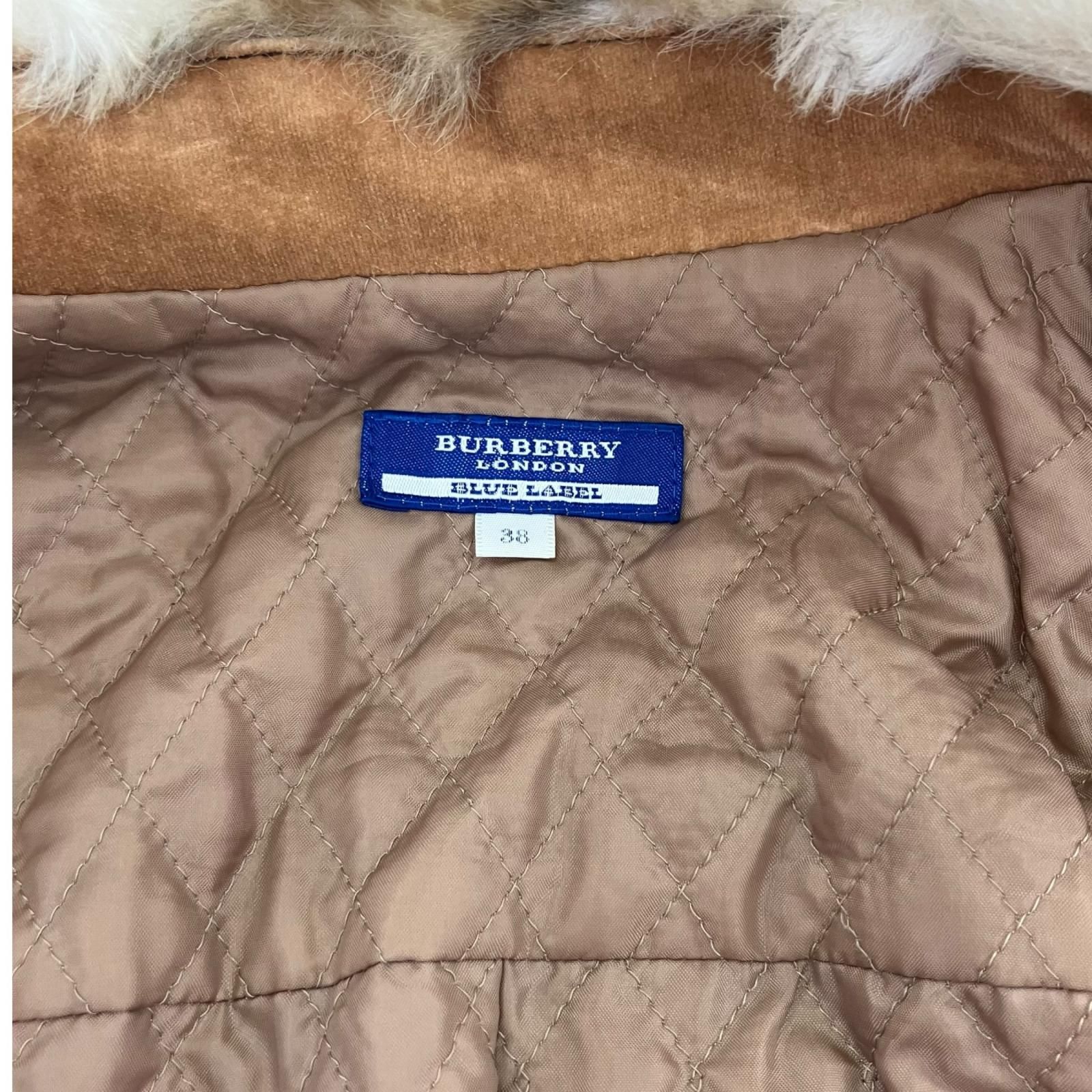 186005 BURBERRY バーバリー ファーコート ブルーレーベル サイズ38