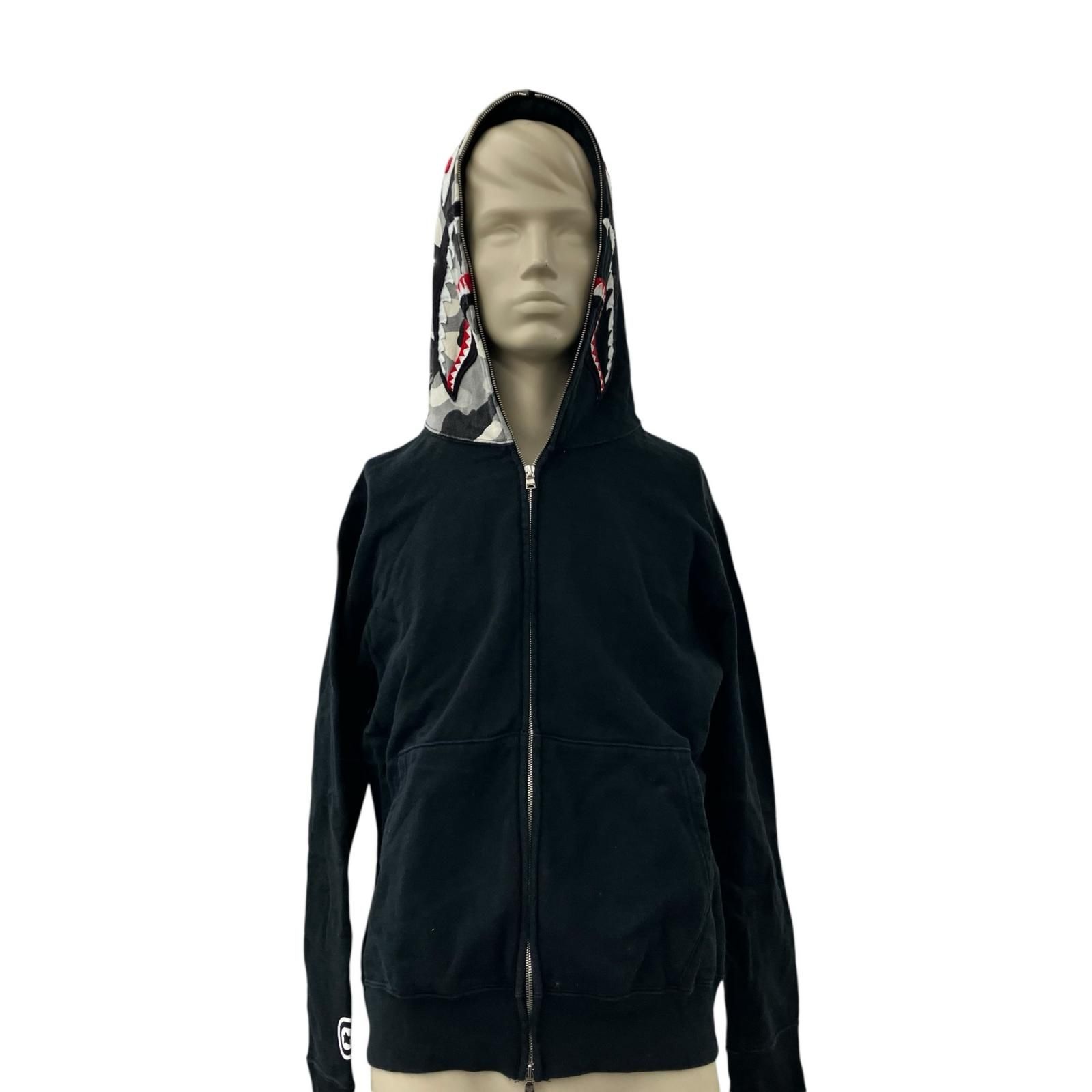 199990 現状品 A BATHING APE アベイシングエイプ ジップアップパーカー M ブラック メンズ 19,929円