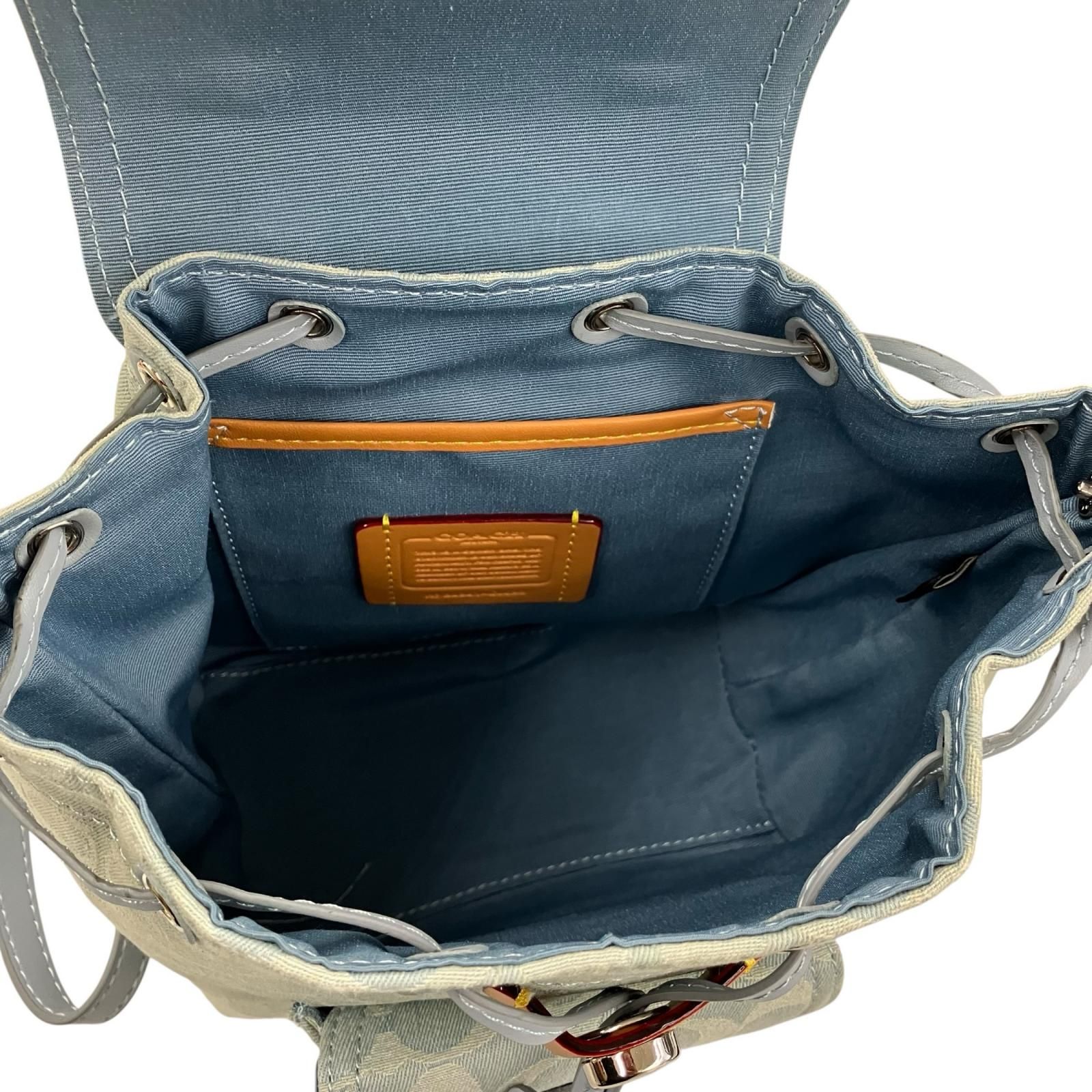 199990 現状品 COACH コーチ リュック ブルー デニム レディース 