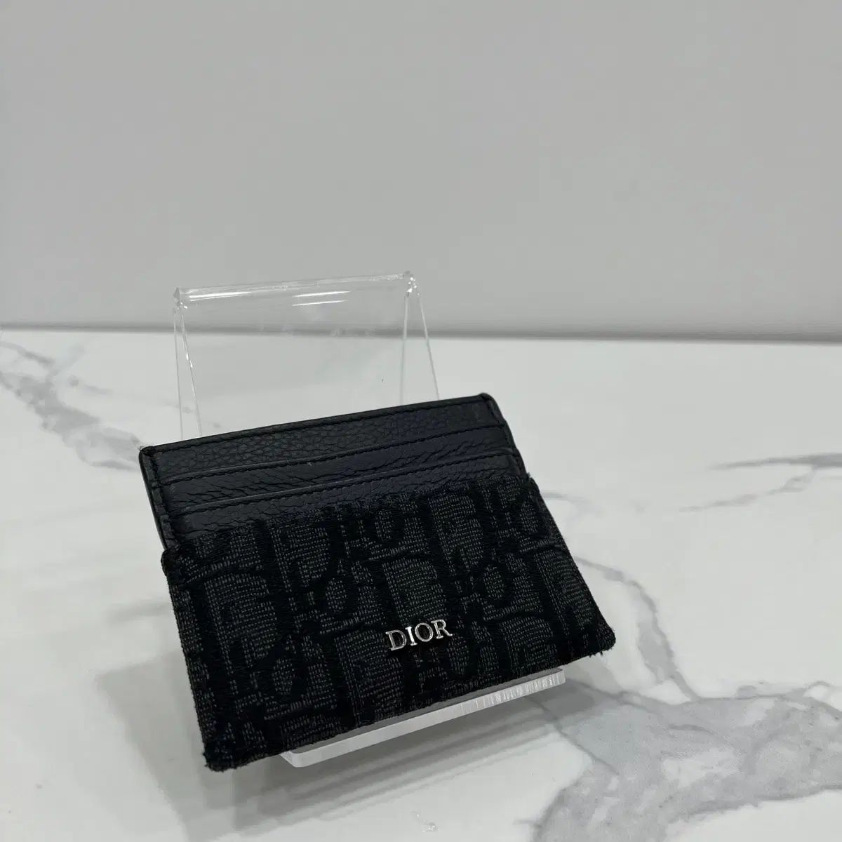 正規品 ディオール オブリーク カードウォレット ブラック