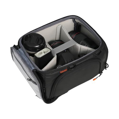 TARION カメラインサートバッグ レンズ用保護バッグ DSLR/SLR対応 折りたたみ式ポーチ 防水シェルコア Sサイズt