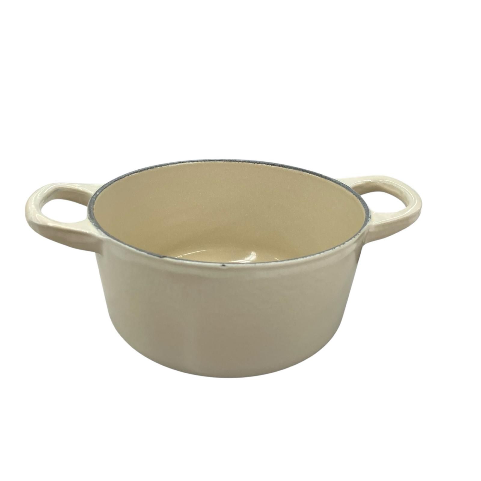 LE CREUSET　ベージュ　ココット 186005 現状品 LE CREUSET ル・クルーゼ 鍋 ココット・ロンド ベージュ