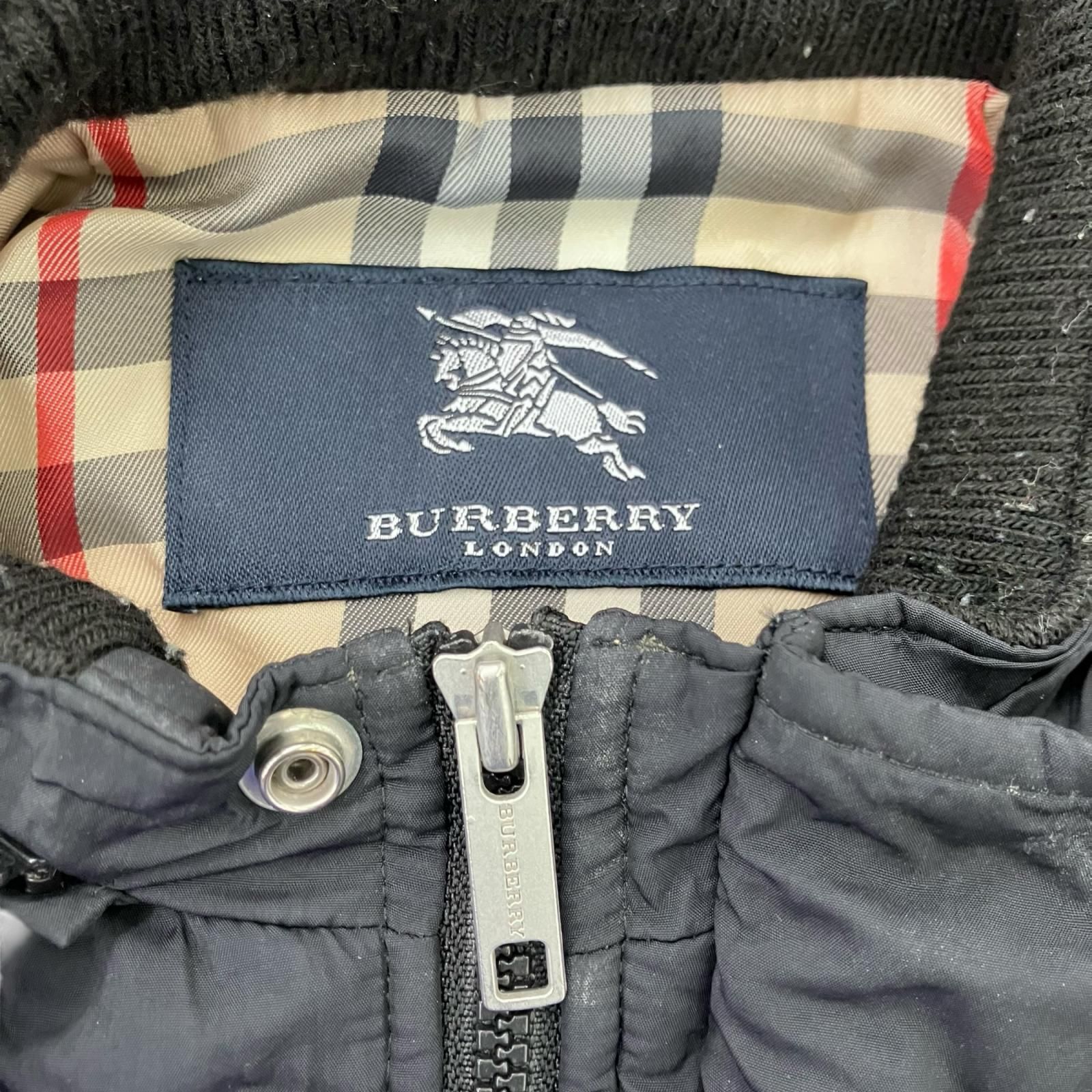 186005 BURBERRY バーバリー ダウンジャケット ブラック キッズ 約90cm
