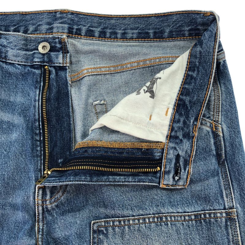 中古】LEVI'S 568 ルーズストレート ダブルニー W32 L30 ブルー