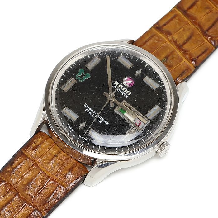 【ジャンク】ラドー　ラスパルマス　腕時計　メンズ　自動巻き　ビンテージ　36ｍｍ ヴィンテージ ラドー グリーンホースデラックス 11776 30JEWELS