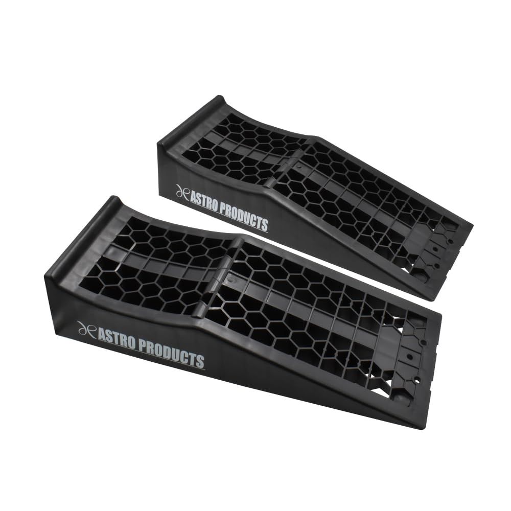 アストロプロダクツ プラスチックカーランプ PR488 | 対応タイヤ幅：～235mm 2本セット カースロープ カーランプ ジャッキ用 タイヤリフトランプ 車用高さ確保 低リフトカーランプ 車整備用 タイヤ交換 オイル交換用 足回り作業so