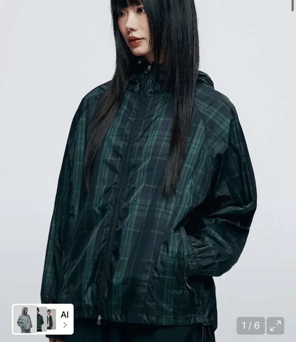 ビバ・ヴァラ・ヴィダ green CHECK ウィンドブレーカー