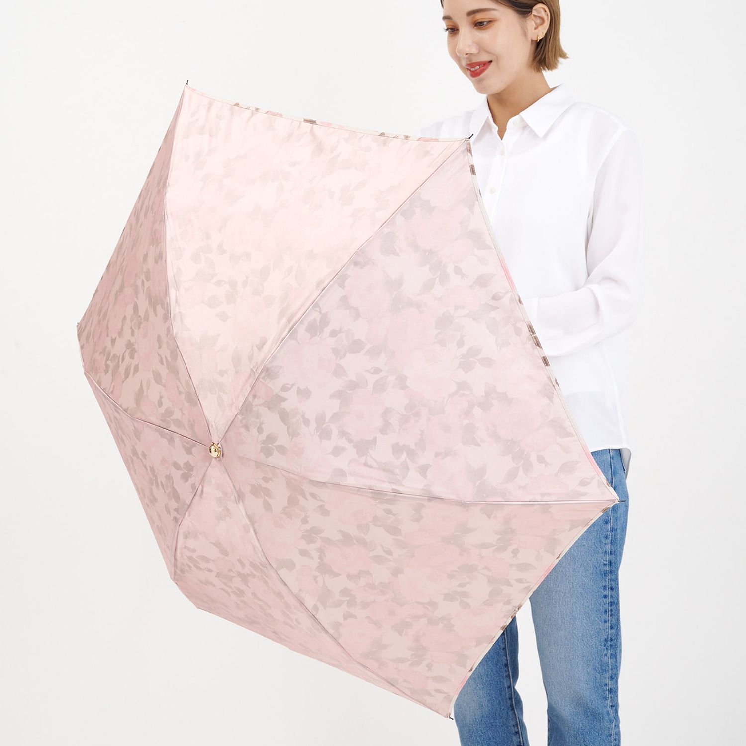 ミラショーン mila schon 傘 折り畳み 雨傘 レディース 55cm 軽量 花柄 プリント 0037-02