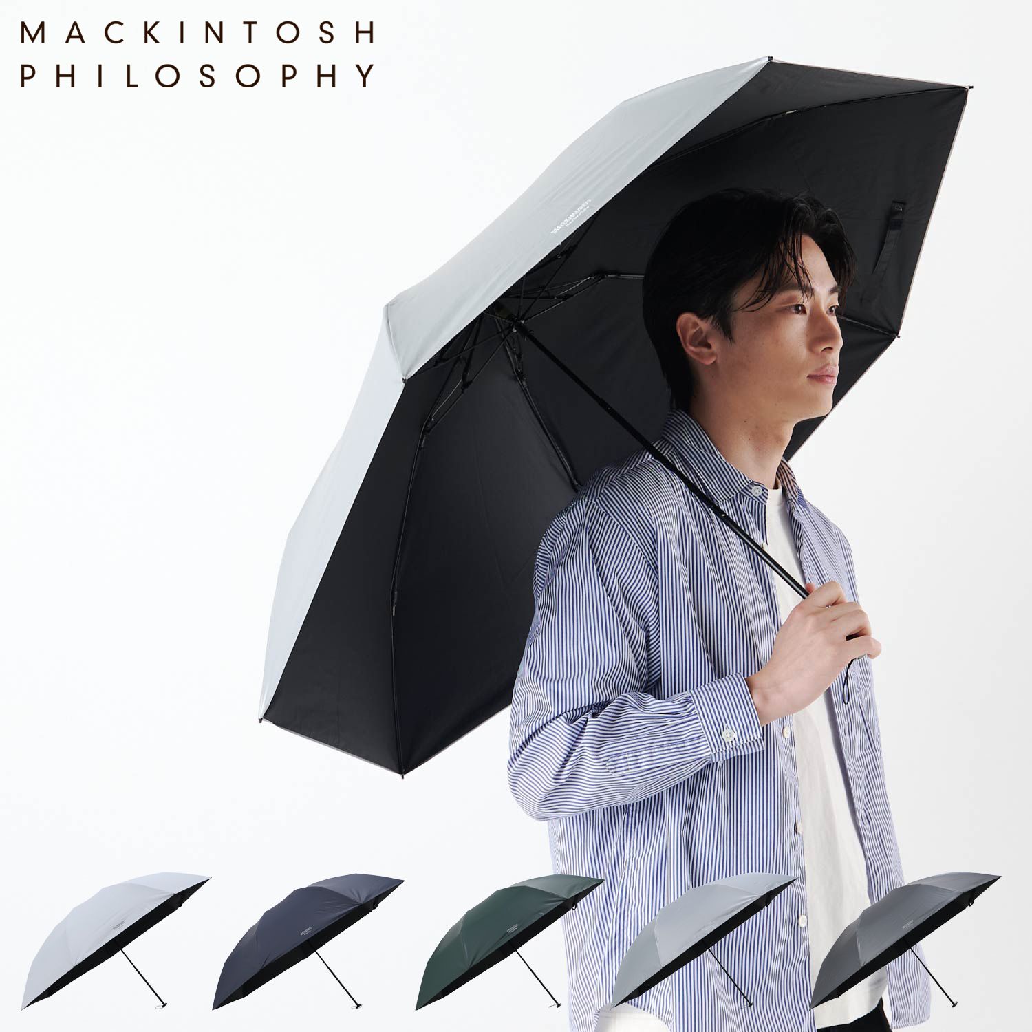 マッキントッシュ フィロソフィー MACKINTOSH PHILOSOPHY 折りたたみ傘 日傘 雨傘 レディース メンズ 60cm 晴雨兼用 21-431-11059-02
