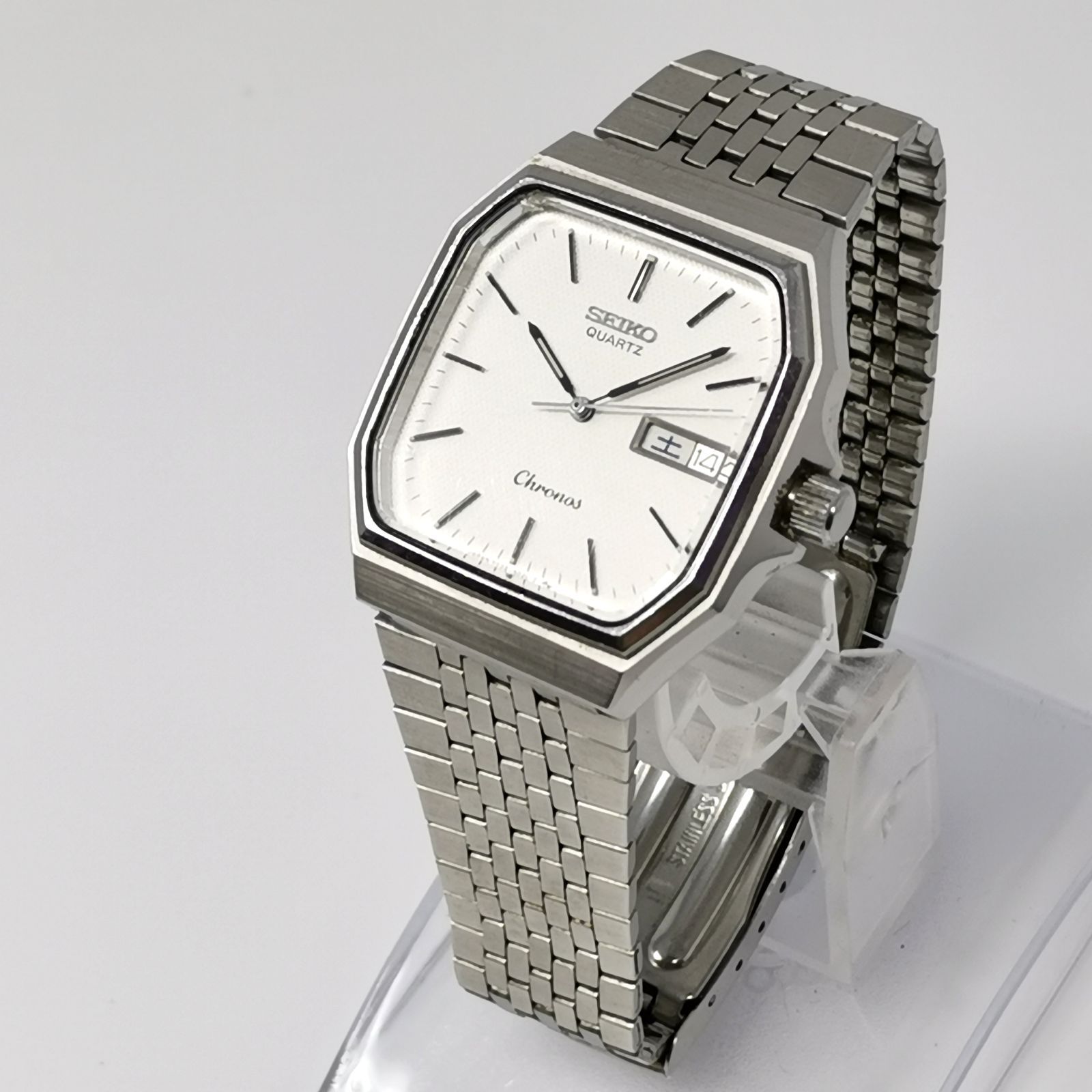 SEIKO Chronos デイデイト 7433-5010 ホワイトギョーシェ 動作不動 中古品 管理番号 ARCANKO2542