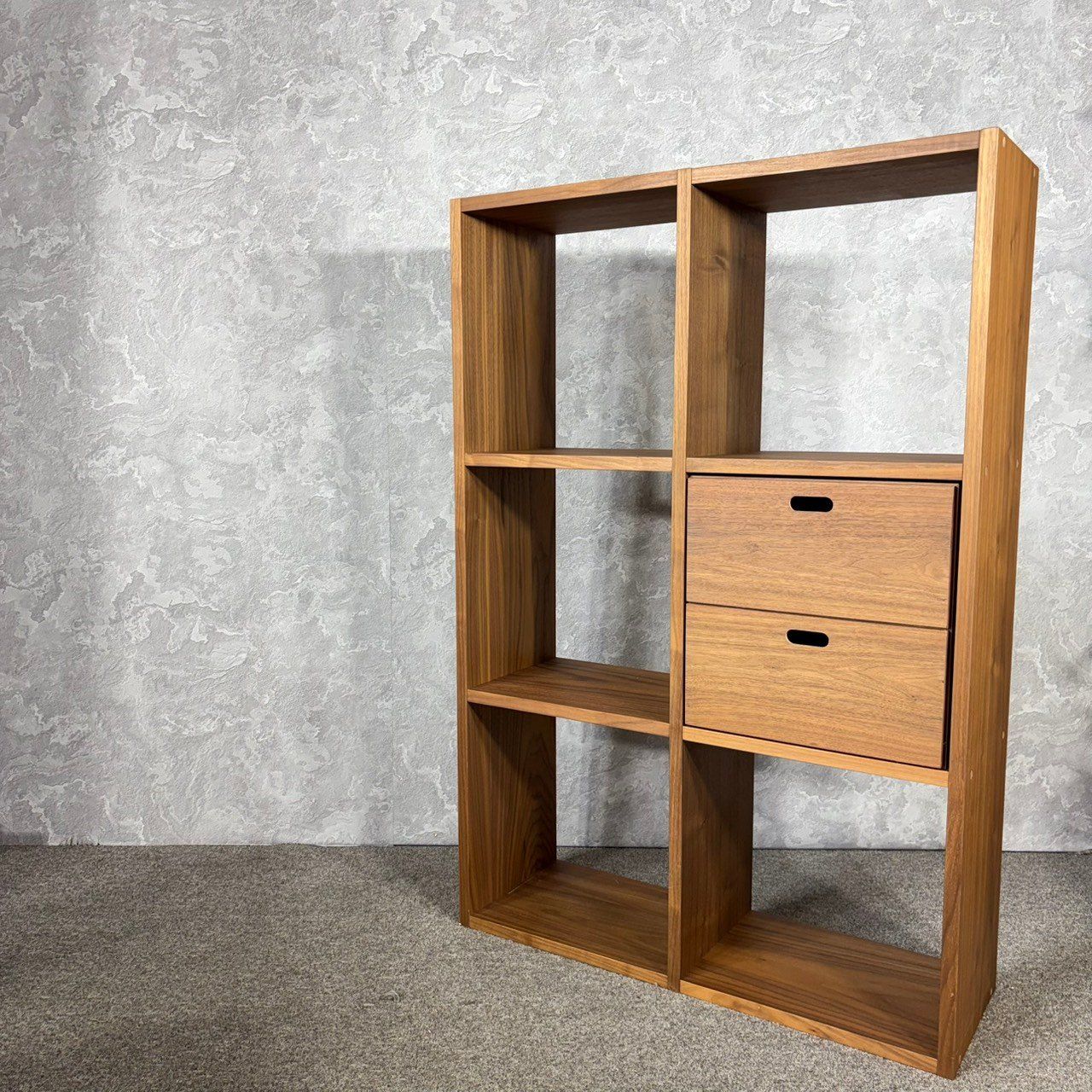 MUJI 無印良品 スタッキングシェルフ 段×2列 ウォールナット材