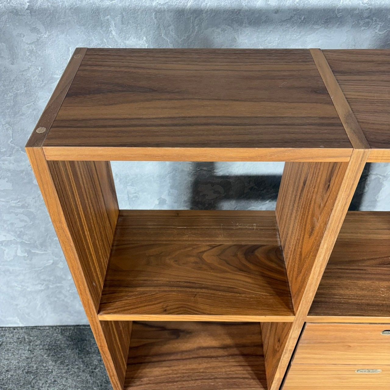 MUJI 無印良品 スタッキングシェルフ 段×2列 ウォールナット材