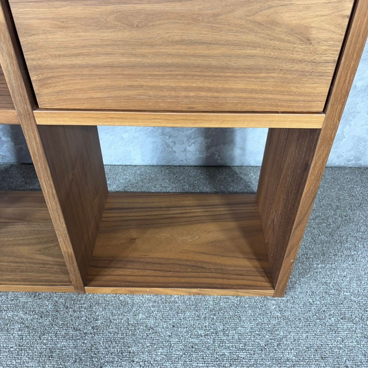 MUJI 無印 スタッキングシェルフ ワイド ２段 ウォールナット　中古品 MUJI 無印良品 スタッキングシェルフ 段×2列 ウォールナット材