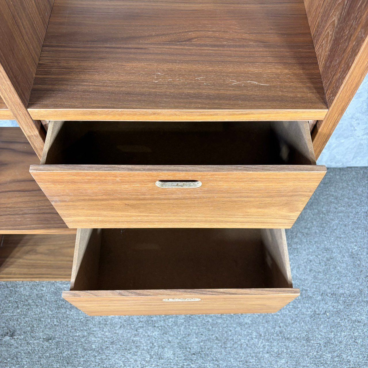 MUJI 無印良品 スタッキングシェルフ 段×2列 ウォールナット材