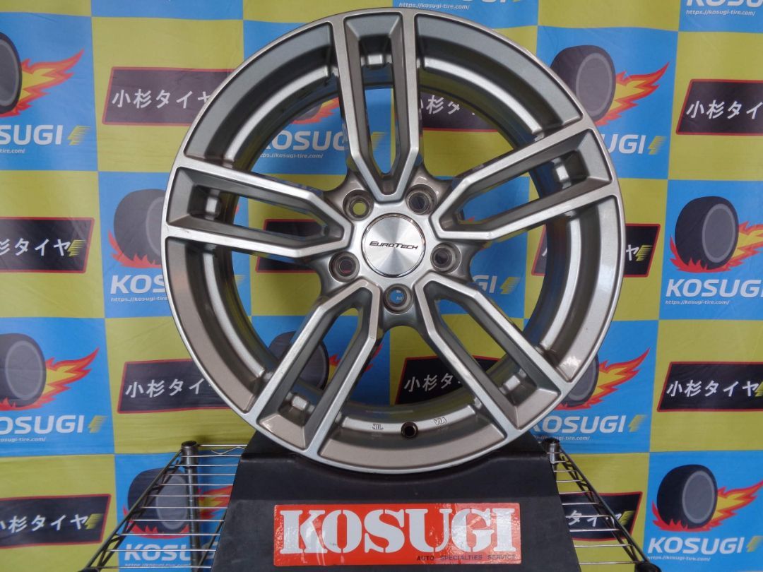 中古ホイール　17インチ　ユーロテック　ステージW5　7J-17　5H112　+38　4本セット　A4　シャラン　ティグアン　atsugiM163