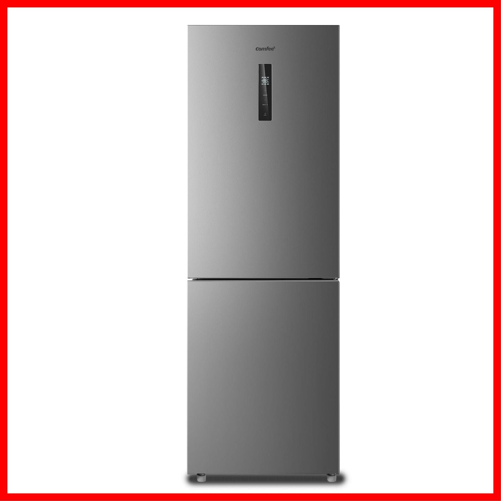 【特価商品】COMFEE' 冷蔵庫 237L 自動霜取り インバーター搭載 変温室 タッチパネル 幅56.2cm 大容量 右開き 2ドア 薄型設計 コンパクト スリム ふたり暮らし用 家庭用 RCB239DS1JP(E) シルバー