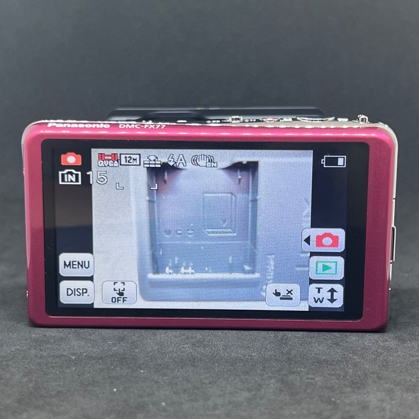 T5291 【 稼働品 】Panasonic パナソニック LUMIX FX77 ピンク 付属品