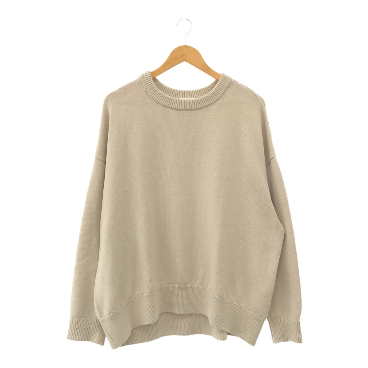 DeuxiemeClasse ドゥーズィエムクラス EVERYDAY I LIKE. 綿 コットン ベージュ ハイゲージ クルーネック プルオーバー ニット トップス アパレル 服 レディース 9,216円