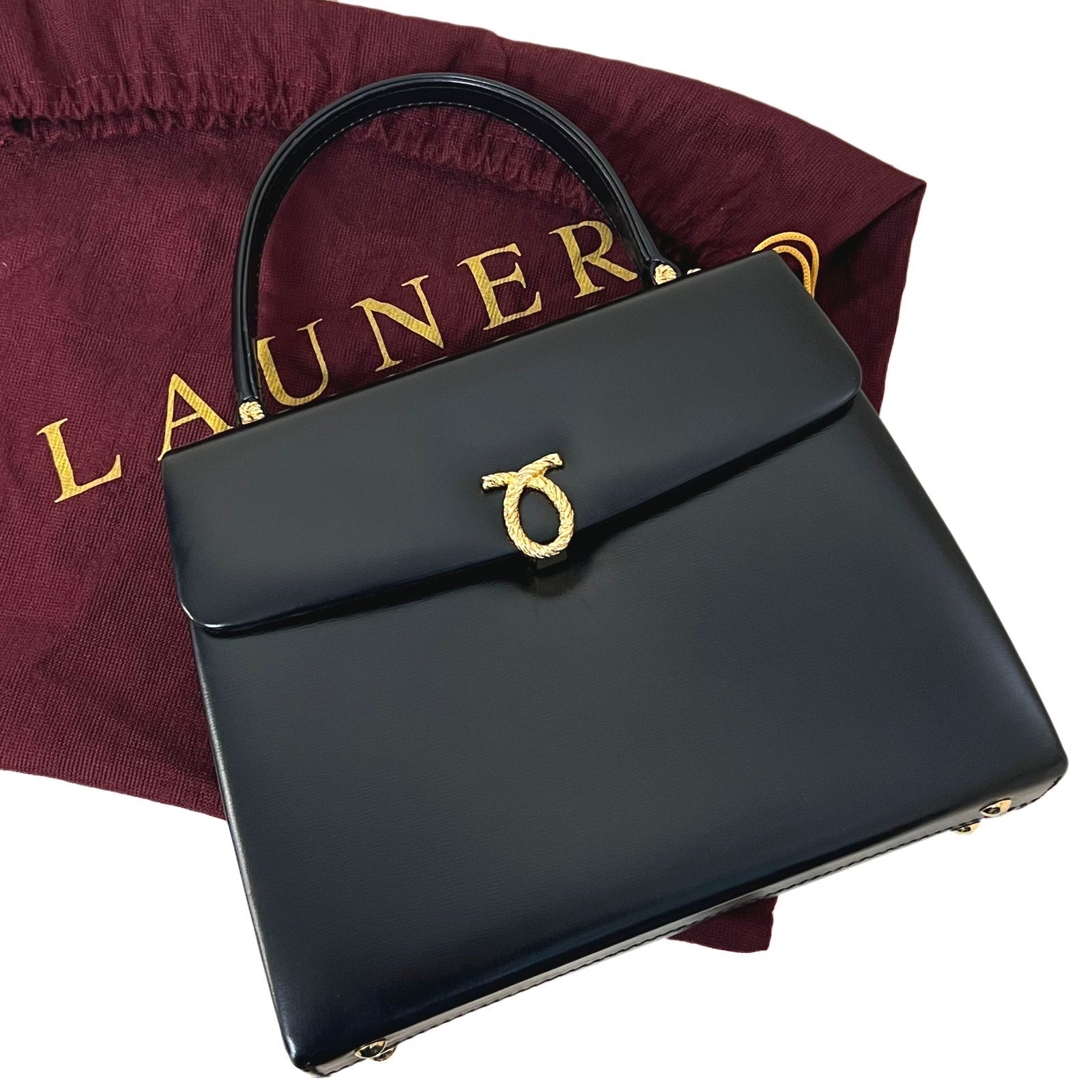 LAUNER LONDON ロウナー ロンドン バッグ レザー フォーマル ブラック 