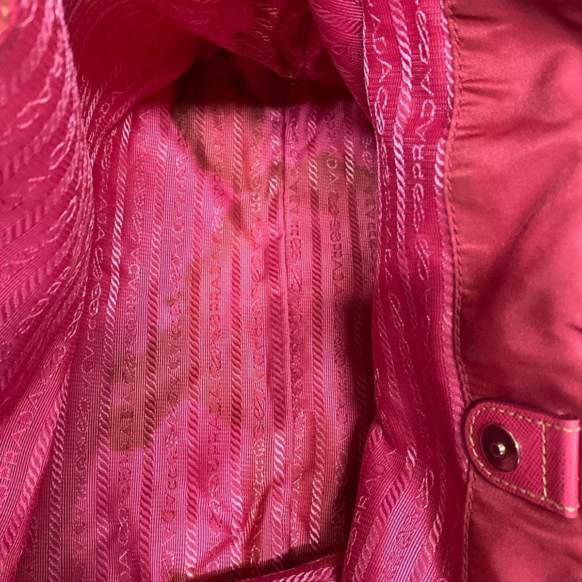 PRADA(プラダ) トートバッグ - ピンク リボン - メルカリ