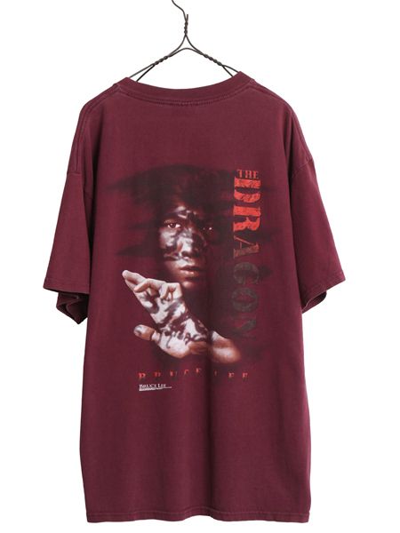 90s 00s ★ ブルースリー イラスト プリント Tシャツ メンズ XL / 古着 オールド オフィシャル ムービー 映画 俳優 ドラゴン グラフィック