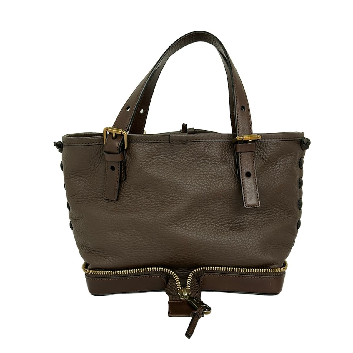 Chloé エロイーズブラウンレザーバッグ Chloe(クロエ) トートバッグ エレン ダークブラウン レザー - メルカリ