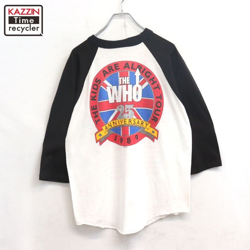 80s USA製 vintage ザ・フー The Who ツアー ラグラン バンドＴシャツ メンズ 表記XLサイズ