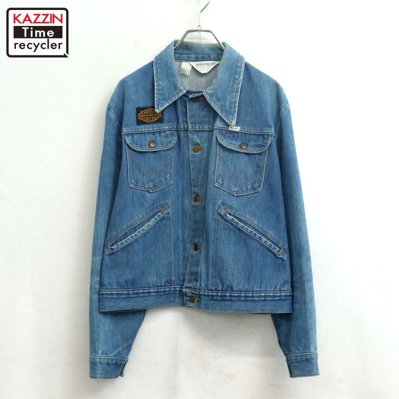 70s USA製 vintage Wrangler 124MJ デニムジャケット メンズ Lサイズ