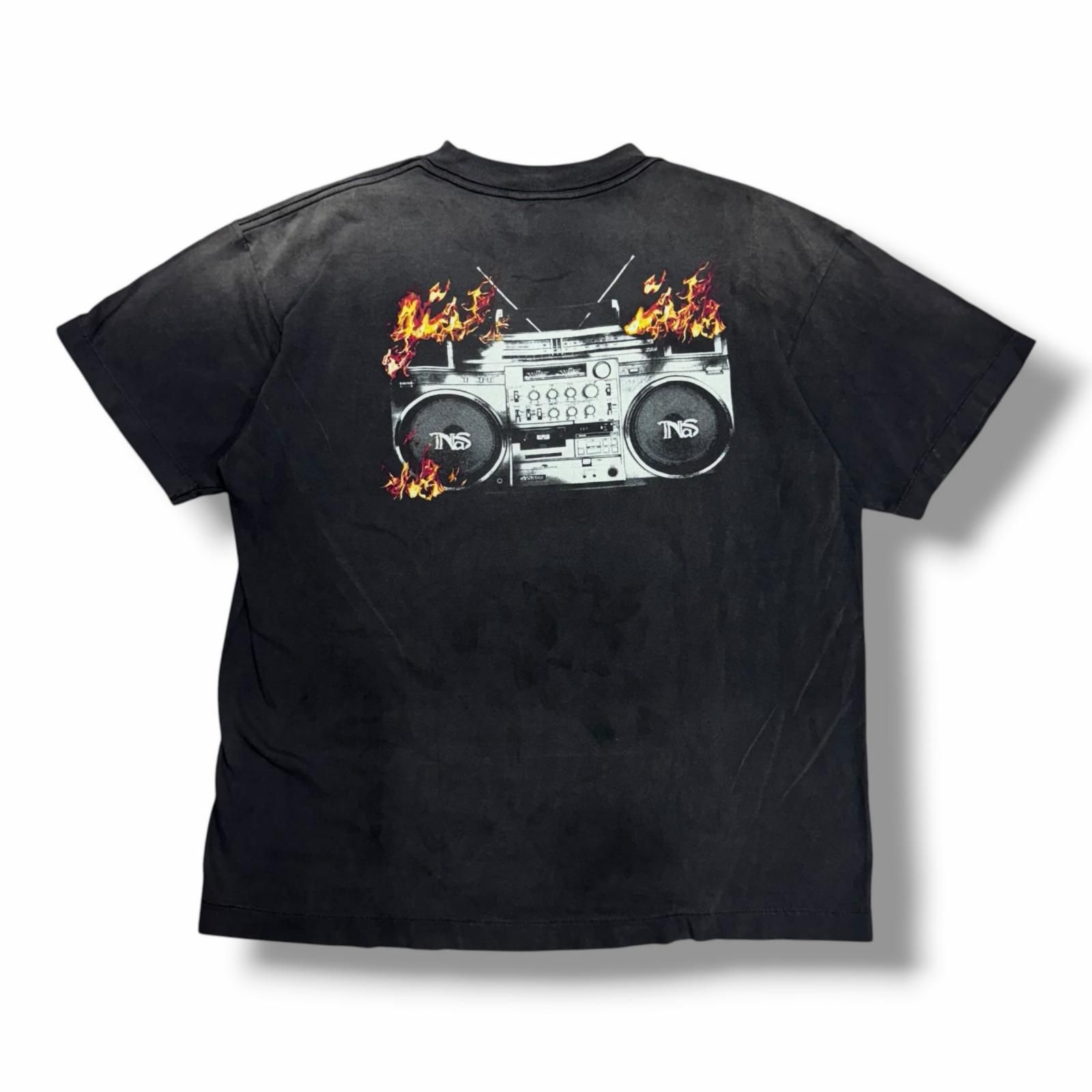 参考上代45100円 SAINT MICHAEL 25AW NAS_SS TEE ナズ Tシャツ セントマイケル SM-HR1-0000-C20 ブラック M （1467M）