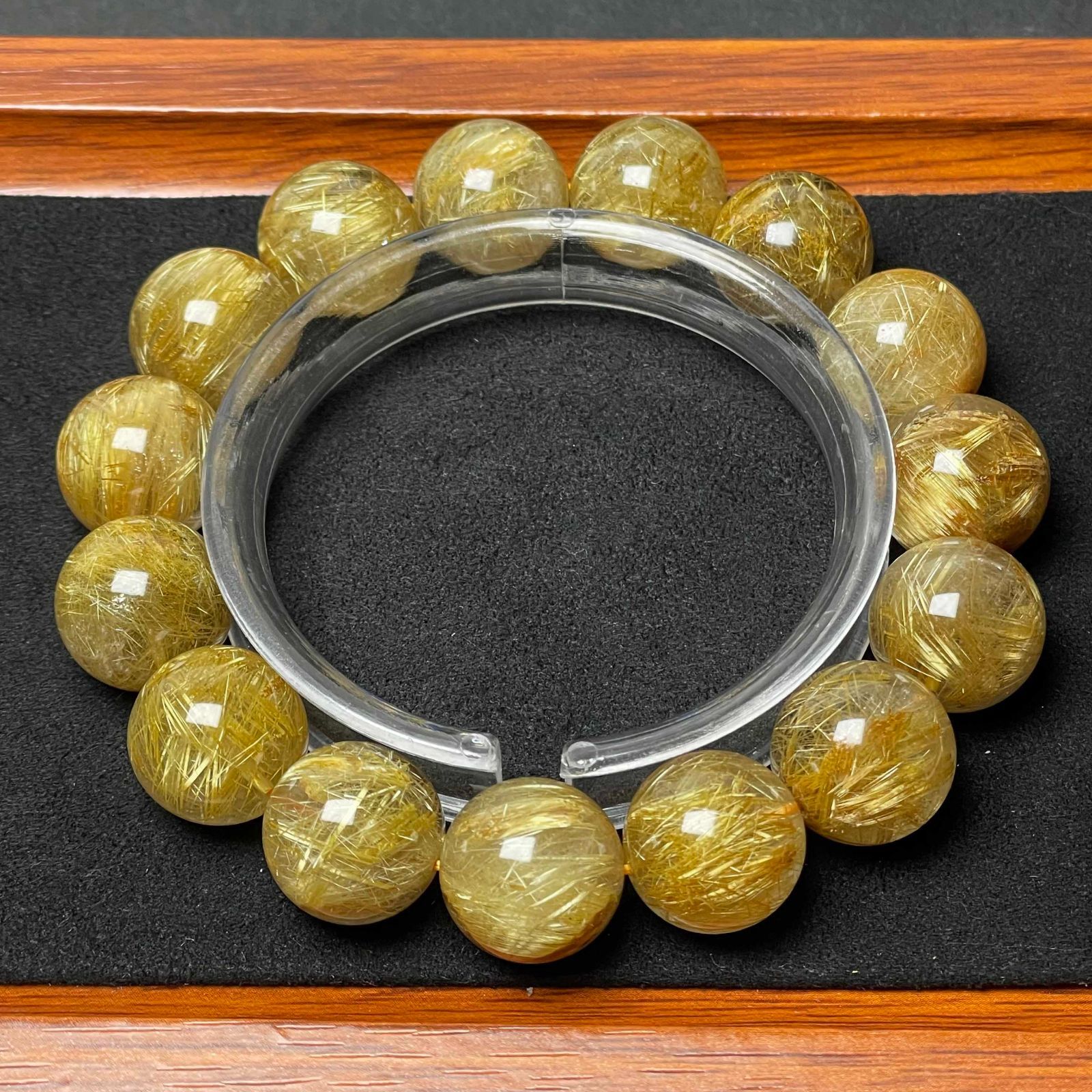 ルチルクォーツ 満針！！ 10％OFF 超大！天然石☆【100A極!極満針ルチルクォーツ