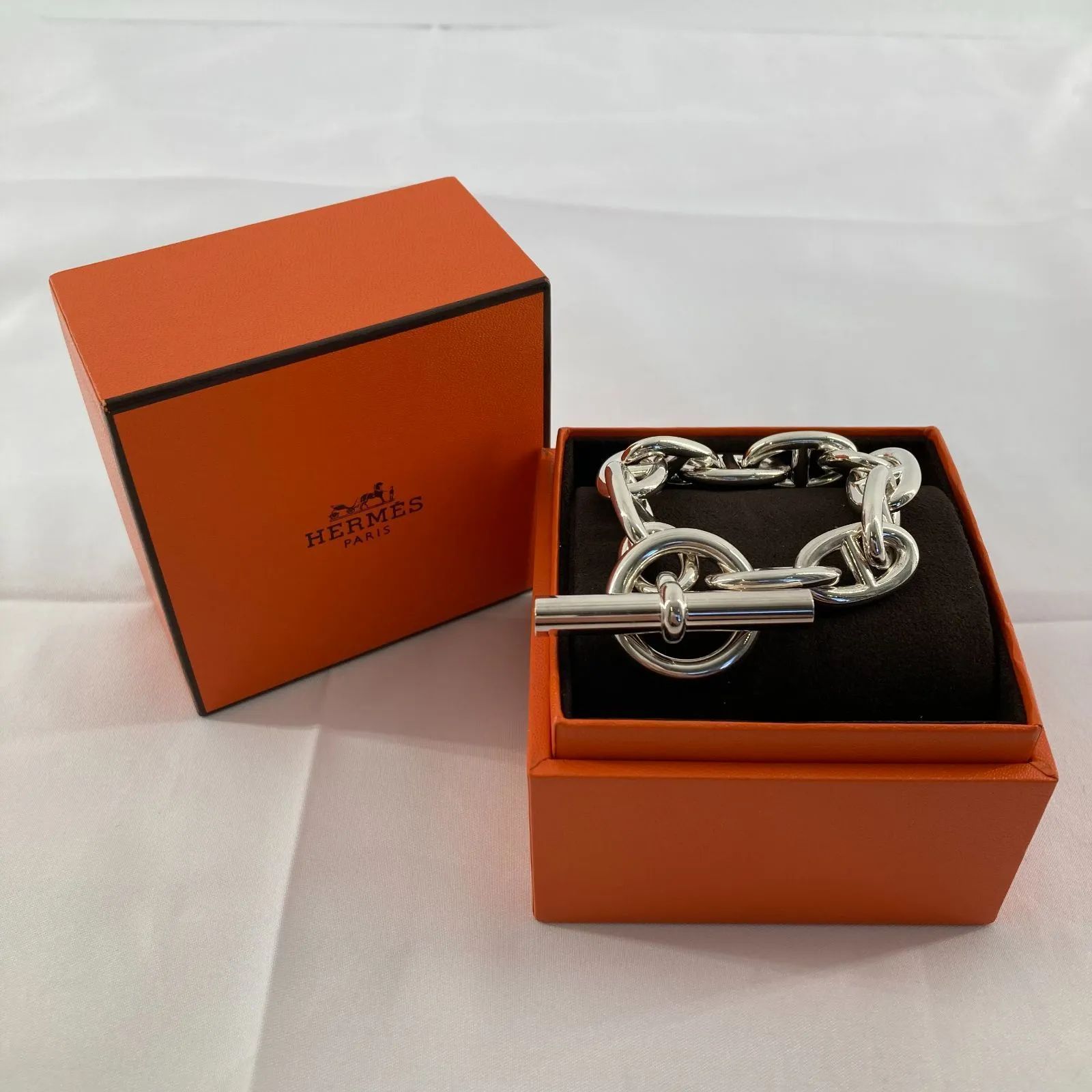 HERMES(エルメス)　シェーヌダンクル　TGM　10コマ　ブレスレット　Ag925　97.2g　シルバー