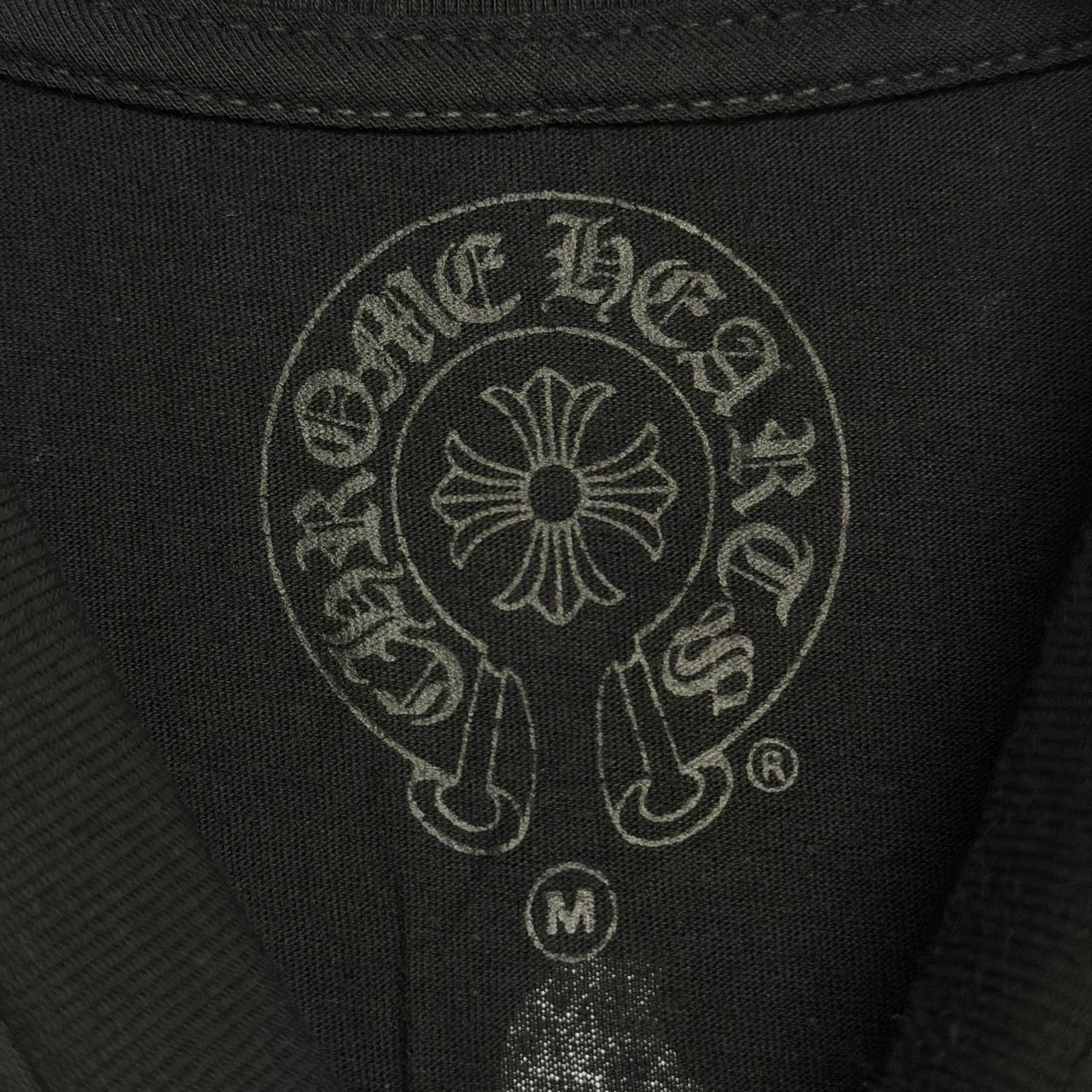 CHROME HEARTS クロムハーツ ダガー バックプリント 黒 ブラック オレンジ 半袖 Tシャツ トップス メンズ レディース Mサイズ 極美品 2449