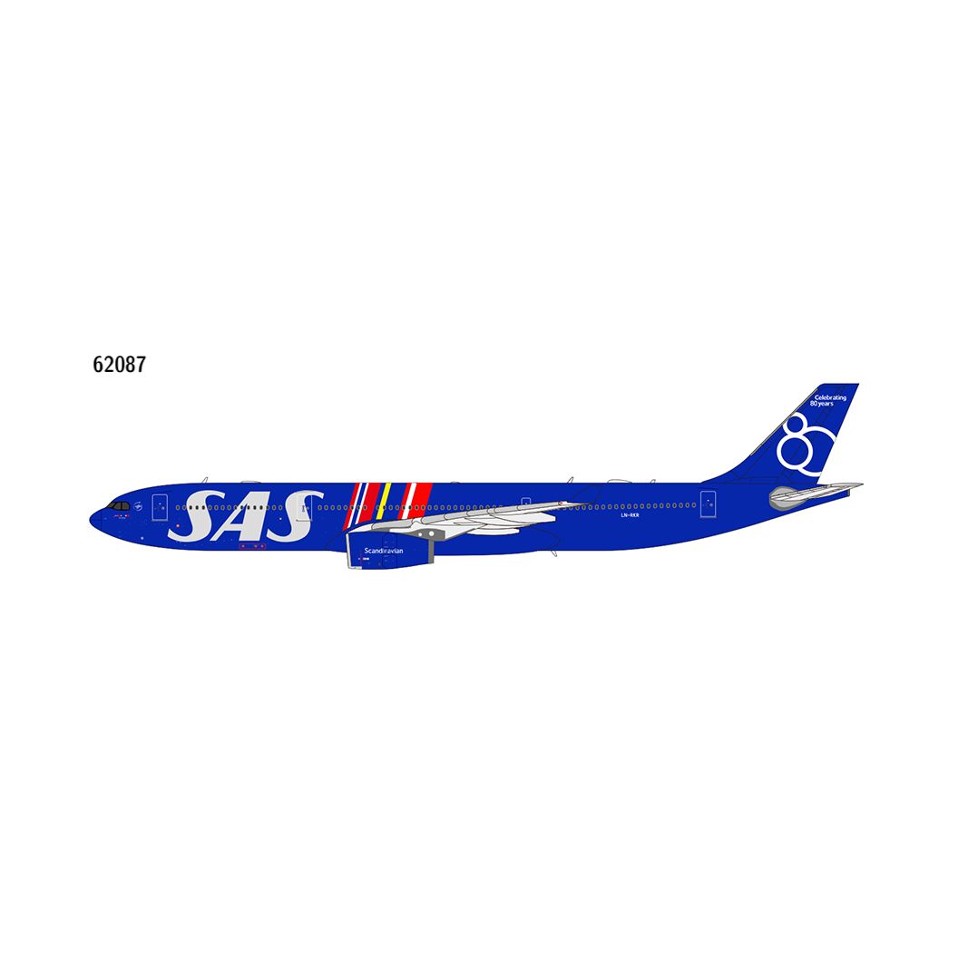 NGmodel SASスカンジナビア航空 A330-300 LN-RKR 80周年記念塗装 1/400 62087