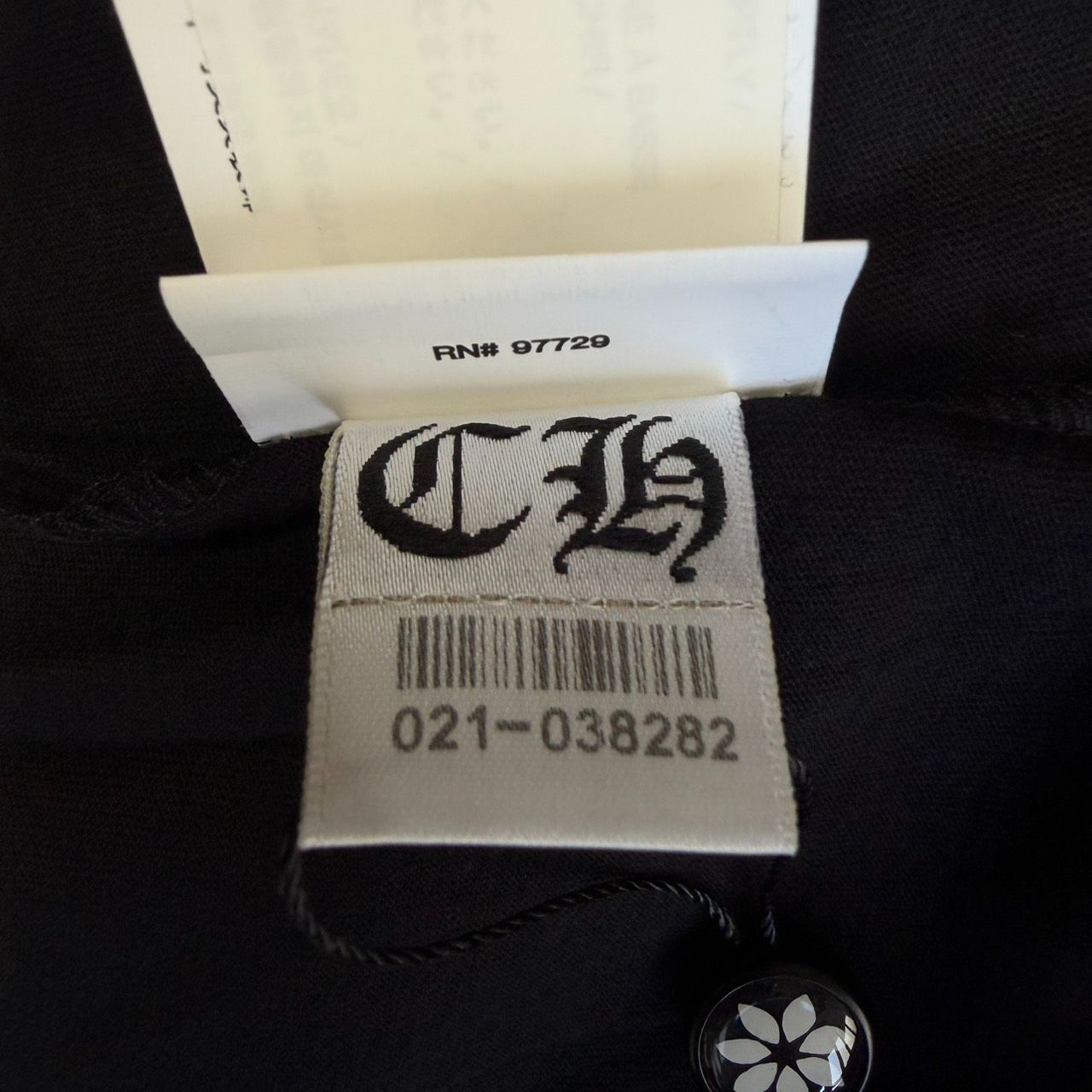 CHROME HEARTS クロムハーツ ダガー バックプリント 黒 ブラック オレンジ 半袖 Tシャツ トップス メンズ レディース Mサイズ 極美品 2449