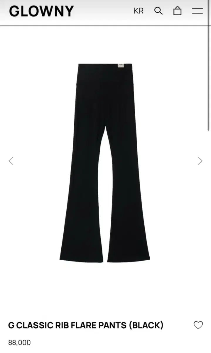 GLOWNY G Classic リップ フレア パンツ ブラック