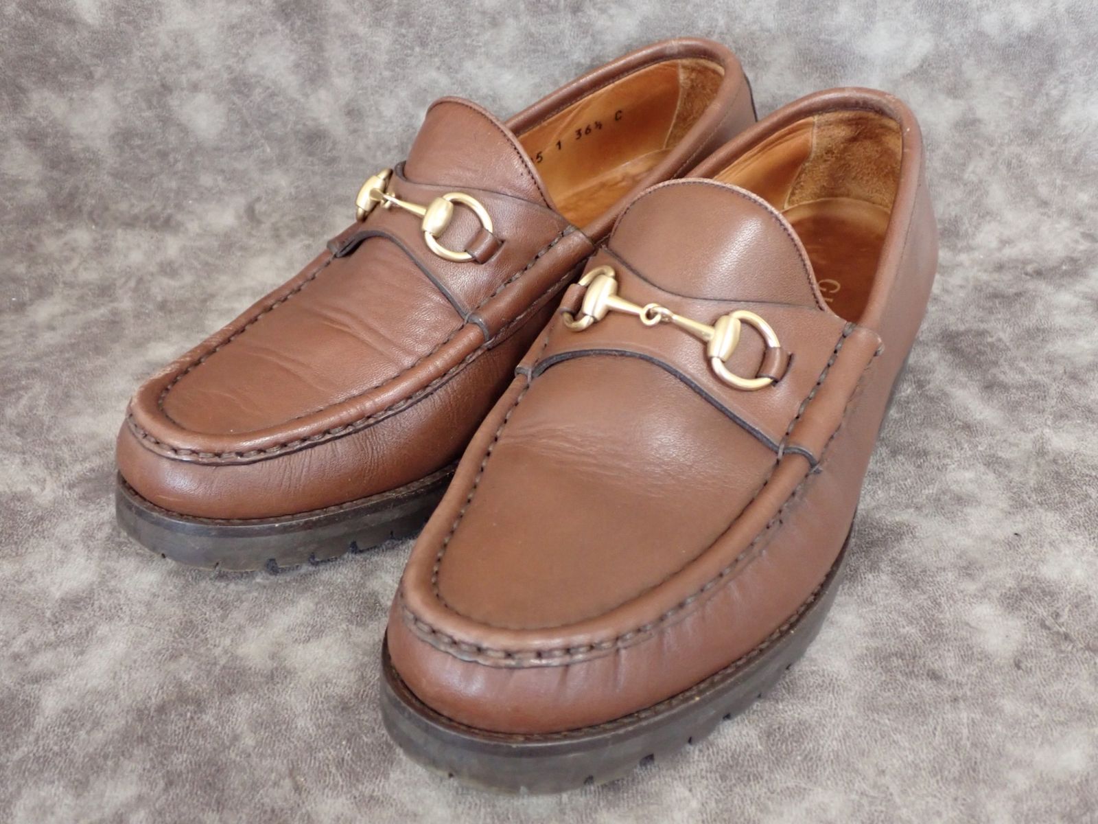 GUCCI グッチ ホースビットローファー ブラウン 36 1/2（約23.5cm