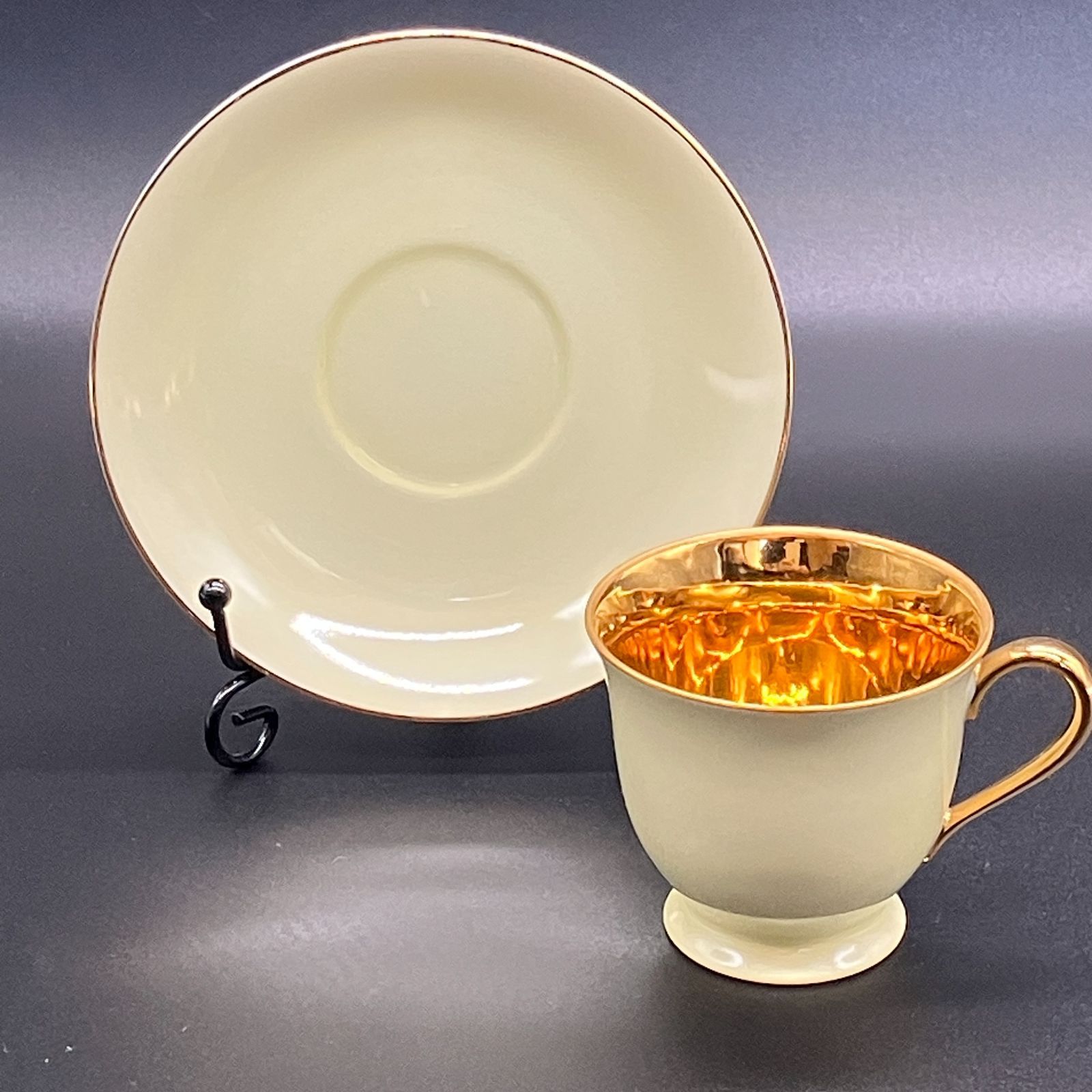 オールドノリタケ キャビネット カップ&ソーサー ハーレクイン 1935年