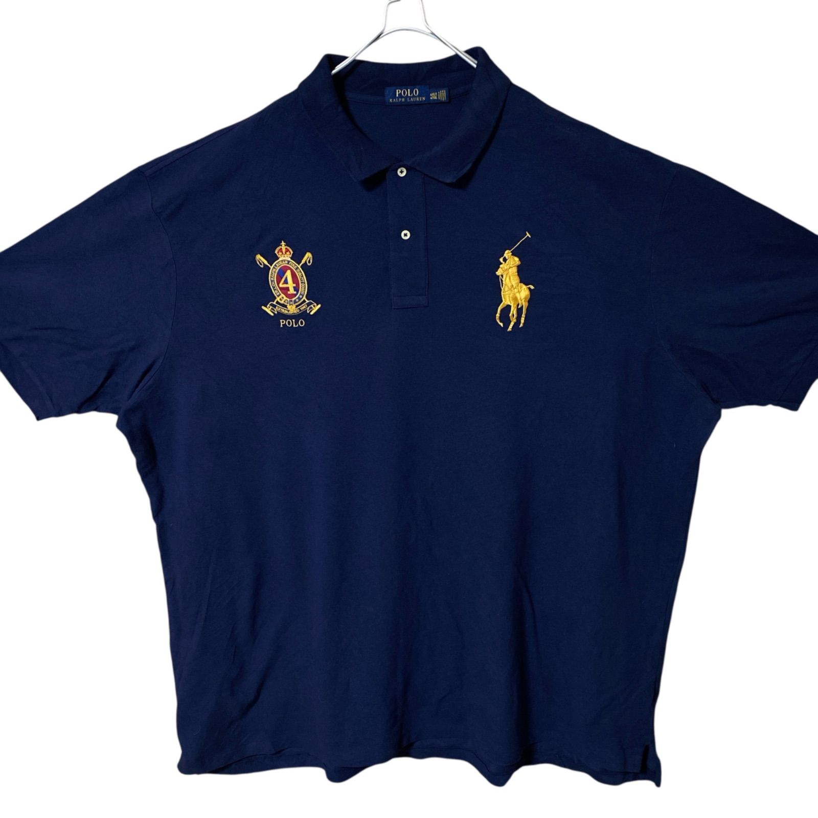 CHM POLO RALPH LAUREN ポロシャツ 4XLT ネイビー ビッグポニー メンズ 