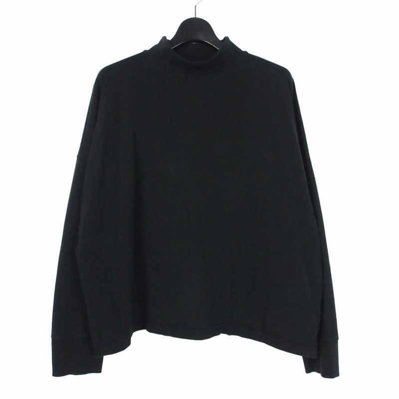 スタジオニコルソン STUDIO NICHOLSON タートルネック ロングスリーブ ロンT Tシャツ カットソー 長袖 ブラック 黒